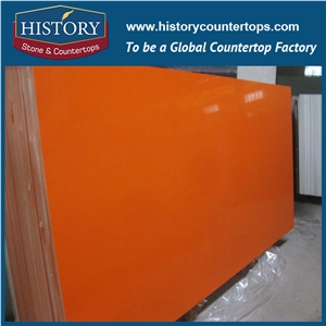 Hot on Sale Nq2014 Red Solid Surface Quartz Stone Kitchen Countertops/Bench/Bar/Worktop Tops