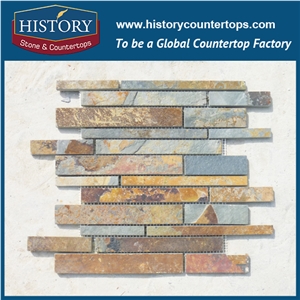 Irregular Rusty Slate Tile Mosaic 305x305mm Per Sheet