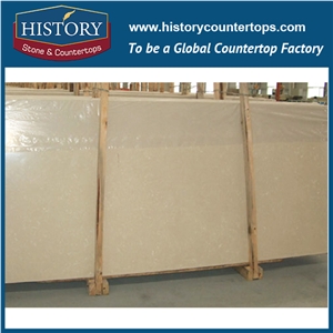 Maria Beige Historystone with Glossy and Slippy Surface Big Sand Tile and Slab Quartz Stone for Kitchen Countertops or Bar Tops