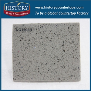 Motar Gray Historystone with Non-Porous Material Surface Crystal Tile and Slab Quartz Stone for Kitchen Island Tops or Desk Tops.