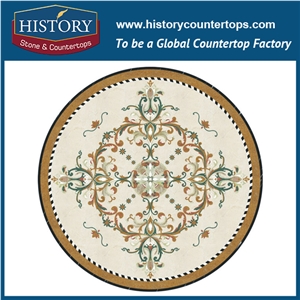 Multicolor Onyx, Verde Alpi, White Jade, Champagne Gold Natural Marble Designs Best Artistic Stone Mosaic Tiles Round Florence Floor Medallions