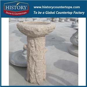 Natural China G654 Grey Granite Stone French Style Flower Pots Base Planters Display Stands Modern Designs Wholesale for Garden Decoration