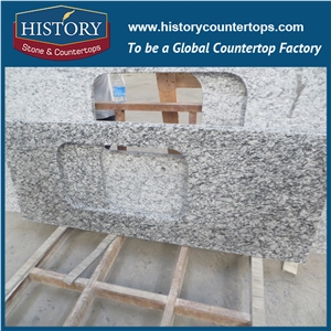 Natural Stone High Quality Spray White Granite Countertop Price India One Piece Kitchen Countertop