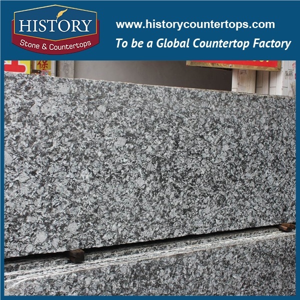 Natural Stone Spray White Granite Tiles and Slabs for Wall and Floor Covering Polish, Solid Surface Kitchen Coutertop and Bathroom Vanity Tops
