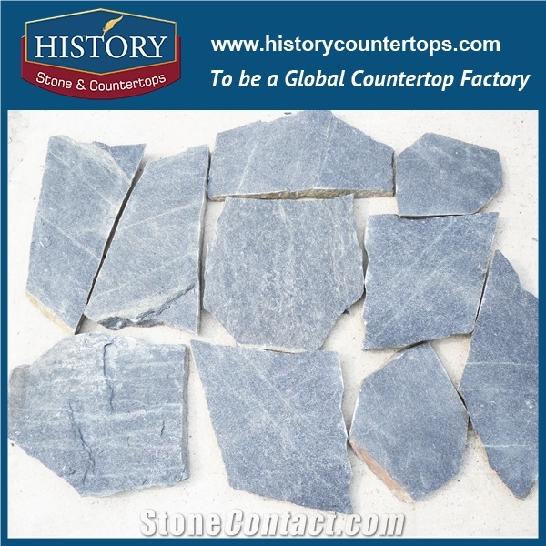 Natural Surface Black Flagstone, Irregular Pattern Decorative Floor Covering Stone, Wall Cladding Flagstone