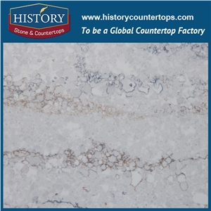 New Calacatta Vein Nq5108 White Soild Surface Quartz Stone Kitchen Countertops/Bench/Bar/Worktop Tops