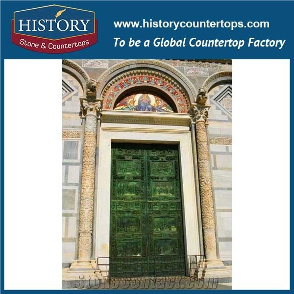 Purple Marble Stone Beautiful Carved Roman Column Arch Door Surrounds Pillar, Main Gates Front Entrance Door Frames