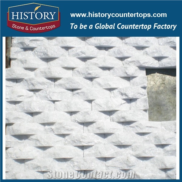 White Color Wavy Pattern Mushroom Stone /Natural Split/Wall Stone/Cut to Size