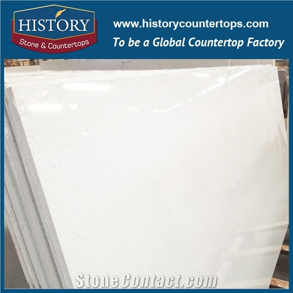 White Galaxy Quartz Slabs Polishing Surface, Cut to Size Engineered Stone China Cheap Prices