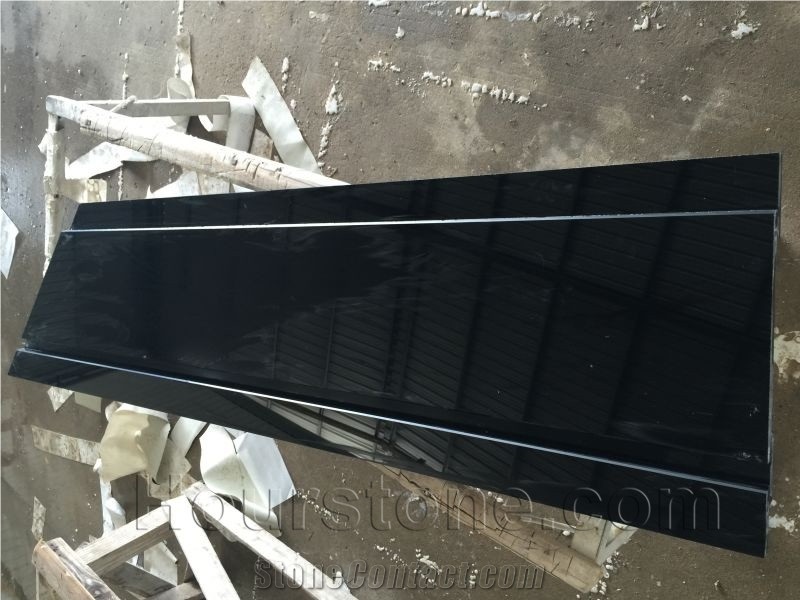 Artificial Black Glass Slabs & Tiles, Chinese Pure Black, Polished Tiles for Stair Covering Tiles, Wall Tiles Interior Decoration