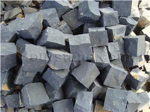 Zhangpu Black Granite Cube Stone Outdoor Flooring Driveways, All Sides Natural,Granite Cobble Paving Stones