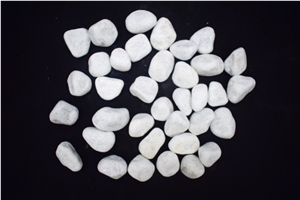 Factory Sale Natural Stone Snow White Round Quartzite Dolamite Pebbles