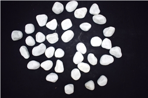 Factory Sale Natural Stone Snow White Round Quartzite Dolamite Pebbles