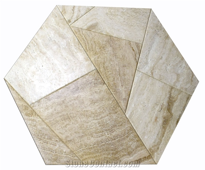 Hot Sales Yellow Marble Hexagon Mosaic