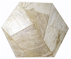 Hot Sales Yellow Marble Hexagon Mosaic