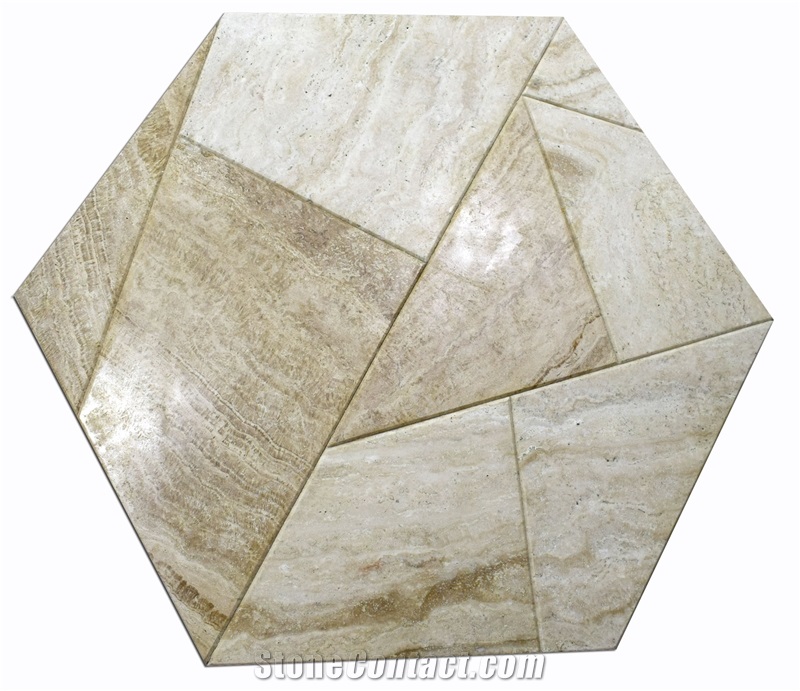 Hot Sales Yellow Marble Hexagon Mosaic
