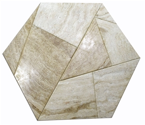 Hot Sales Yellow Marble Hexagon Mosaic