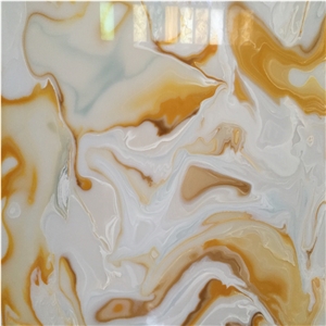 Yellow Artificial Onyx Slabs & Tiles