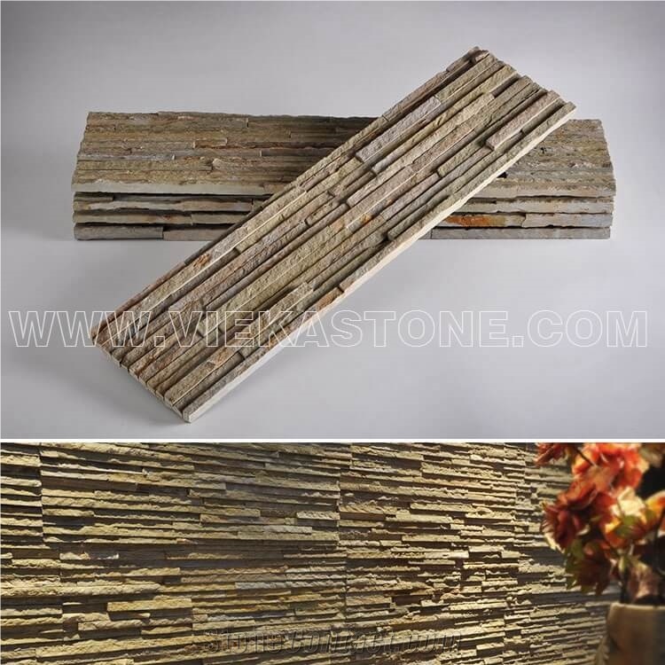 China Manufacturer Grey Rusty Slate Thin Strip Ledgestone Natural Culture Stone Stacked Ledger Tile Wall Cladding Panel 60x15cm Split Face Mosaic Rock