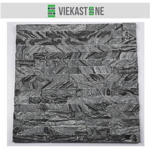 China Manufacturer Wooden Vein Marble Natural Culture Stone Stacked Ledger Tile Wall Cladding Panel 35x18cm Split Face Mosaic Rock Landscaping