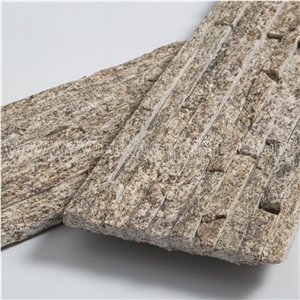 China Tiger Skin Yellow Stacked Stone Veneer Wall Cladding Ledge Stone Panel Split Face Tile Landscaping Interior & Exterior Culture Stone 35x18cm