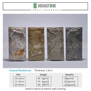 China Yellow Quartzite Beige Slate Mushroom Nature Stone Wall Cladding Rock Split Face Tile