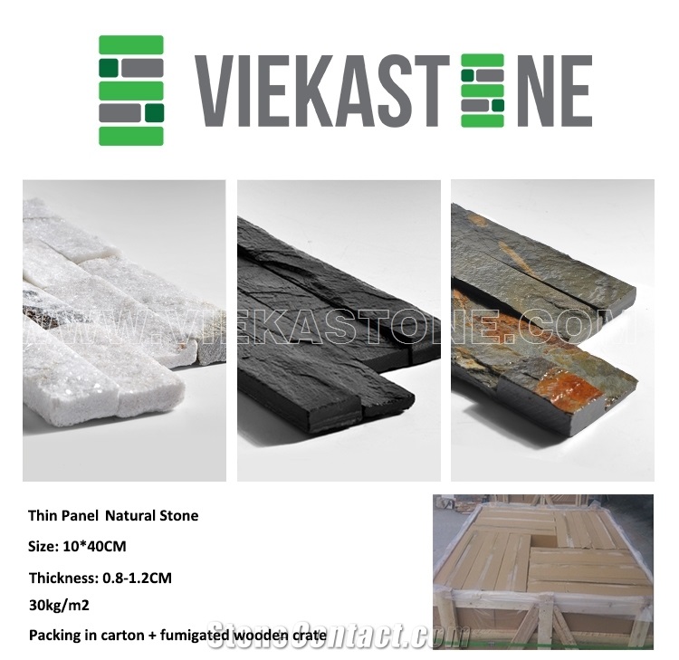 Rusty Multicolor Slate,Black Slate,Cloud Grey Quartzite Culture Stone Wall Cladding Leger Tile Veneer Ledgestone Z Shape