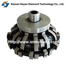 Male Router Bit Set, for Stone Edge Grinding and Profiling