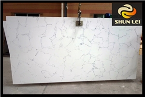 Carrara Quartz Stone Slab& Tiles,New Design Quartz Stone ,China Solid Surface