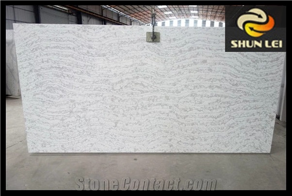 Carrara Quartz Stone Slab& Tiles,New Design Quartz Stone ,China Solid Surface