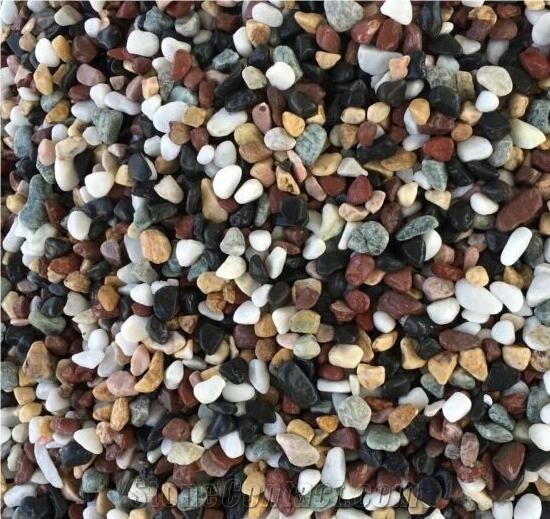 China 5 Color Natural Stone Tumble Pebbles 15-20mm