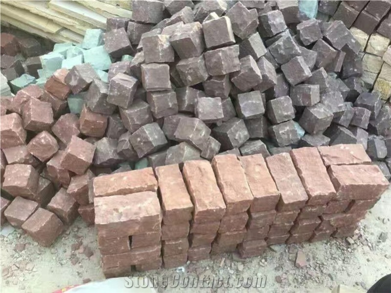 China Cheap Sandstone Customized Cubestone
