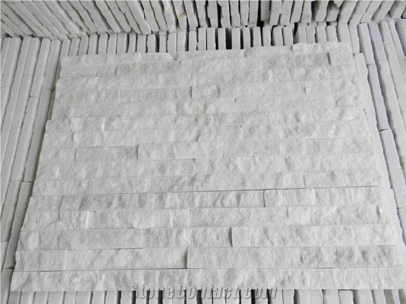 Crystal White Quartzite Cultured Stone, Quartzite Ledge Stone Wall Decor