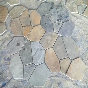 French Pattern Slate Flooring Tile Rusty Yellow Colour