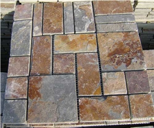 Hebei Quartizte French Pattern Mosaic Mesh Tiles 305*305cm