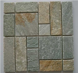 Hebei Quartizte French Pattern Mosaic Mesh Tiles 305*305cm