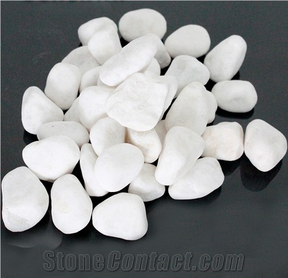 Landscaping Tumbled Pebble Stone White Cobblestone