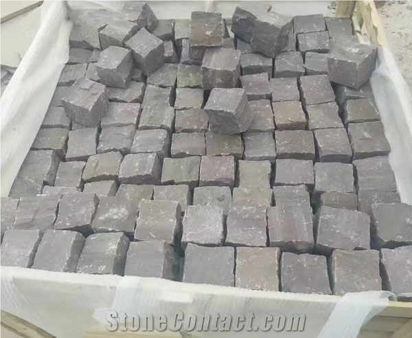 Multicolor Sandstone Cobble Stone/Various Color Sandstone Cube Stone/ Sandstone Paving Sets/Exterior Pavers/Courtyard Road Pavers