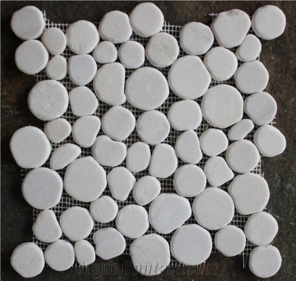 Natural Stone Floor Tile Composited Polished Slate Mosaic, Light Colors Mosaic