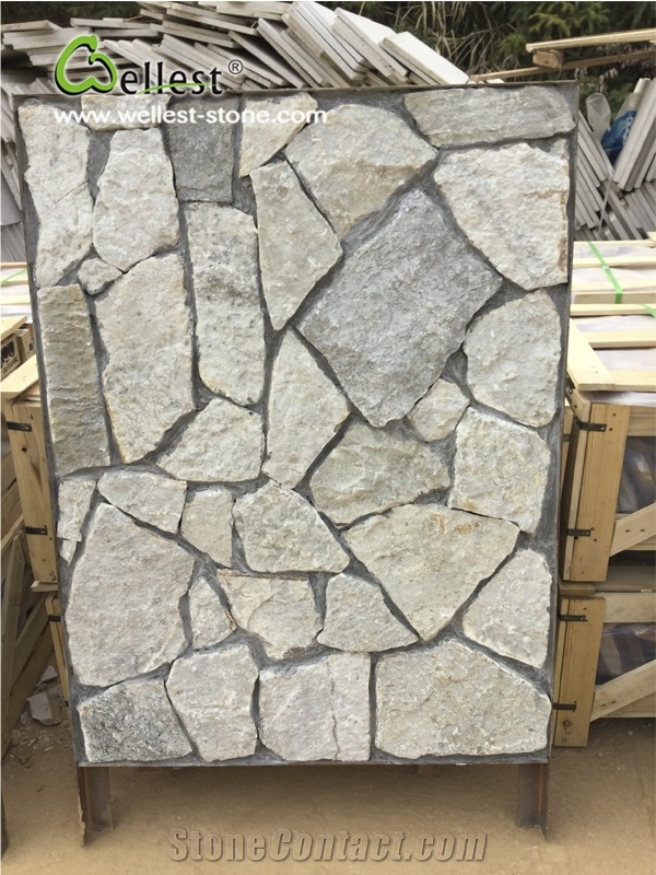 Natural Stone Loose Stone Wall Veneer Cement Back Outdoor Wall Cladding Stone Pattern