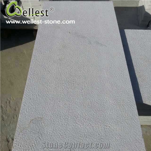 Natural White Quartzite Tile Bush Hammered Tile Outdoor Floor Tile Building Material Wall Covering Quartzite Tile