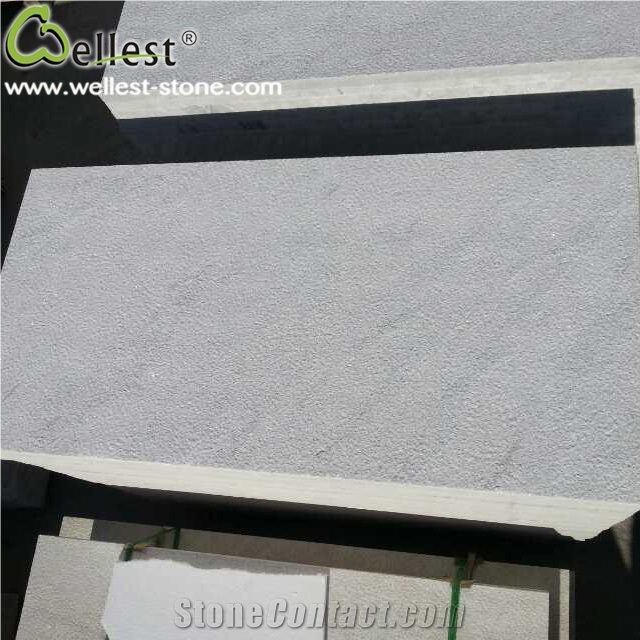 Natural White Quartzite Tile Bush Hammered Tile Outdoor Floor Tile Building Material Wall Covering Quartzite Tile