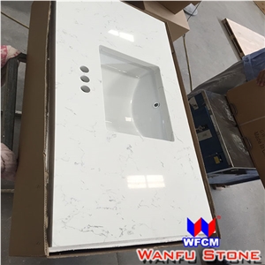 Direct Factoy High Quality White Quartz Stone Vanity Tops