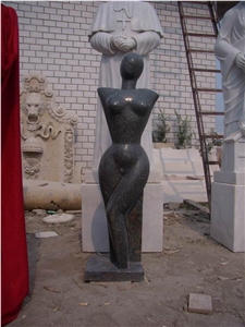 Brown Marble Abstract Statue Sculpture