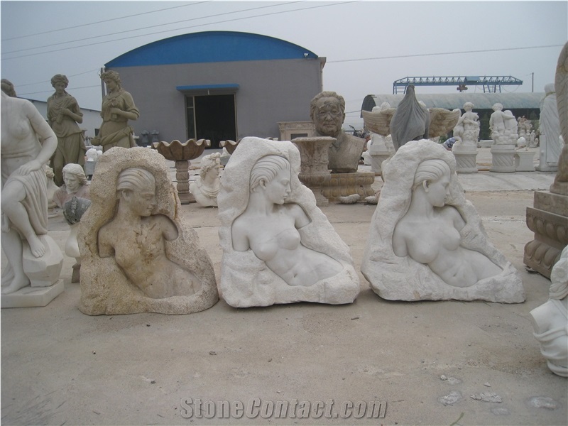 White Marble Statue Sculpure