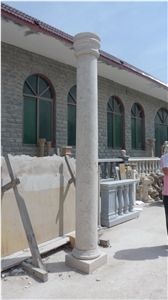 White Travertine Solid Column