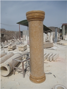 Yellow Limestone Hollow Column for Construciton Yellow Limestone Hollow Column for Construciton