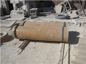 Yellow Limestone Hollow Column for Construciton