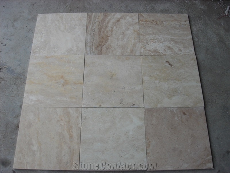 Chinese Beige Travertine Slabs & Tiles, Antique Travertine, Chinese Sunset Beige Stone