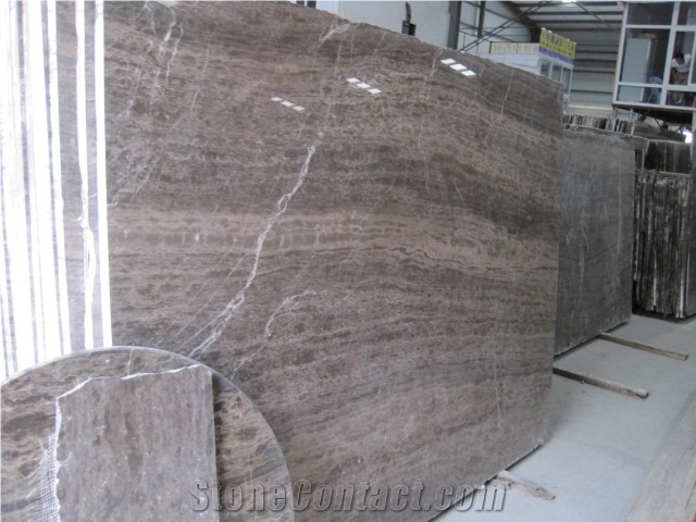 Coffee Brown Marble Slabs & Tiles, Fantasy Bamboo Brown Marble, Wood Grain, China Brown Marble